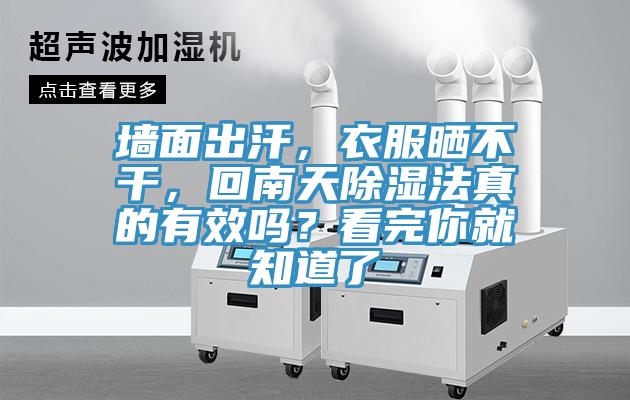 墙面出汗，衣服晒不干，回南天除湿法真的有效吗？看完你就知道了