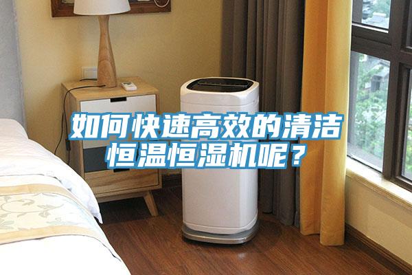 如何快速高效的清洁恒温恒湿机呢？