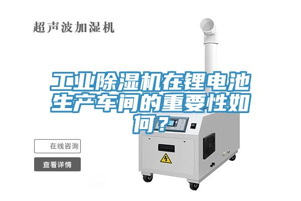 工业小黄片直播视频在锂电池生产车间的重要性如何？