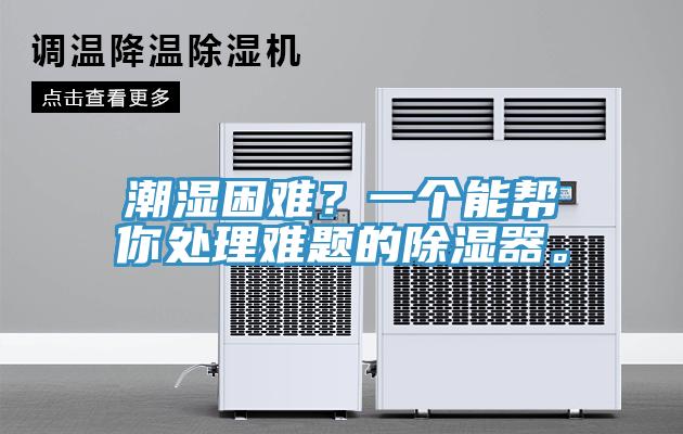 潮湿困难？一个能帮你处理难题的除湿器。