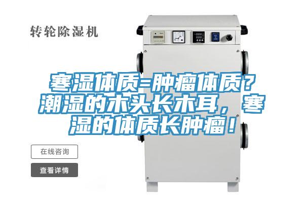寒湿体质=肿瘤体质？潮湿的木头长木耳，寒湿的体质长肿瘤！