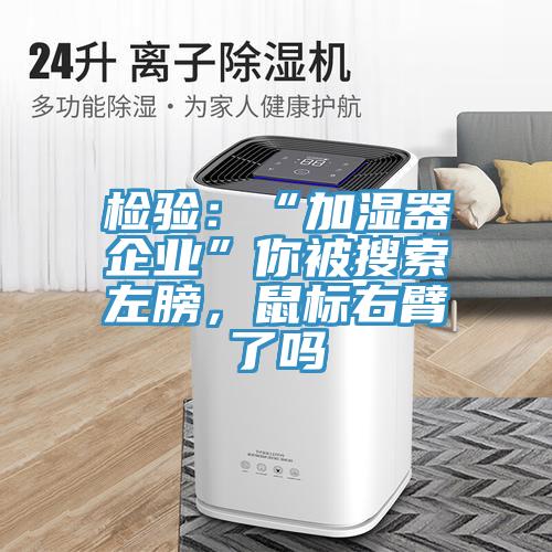 检验：“加湿器企业”你被搜索左膀，鼠标右臂了吗