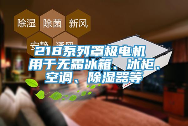 218系列罩极电机 用于无霜冰箱、冰柜、空调、除湿器等