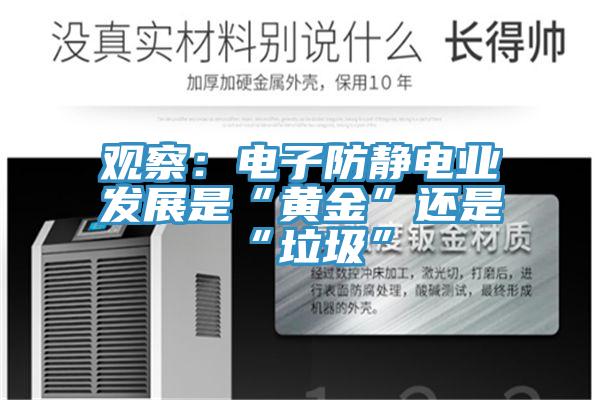观察：电子防静电业发展是“黄金”还是“垃圾”