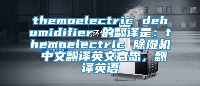themoelectric dehumidifier 的翻译是：themoelectric 小黄片直播视频 中文翻译英文意思，翻译英语