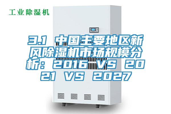 3.1 中国主要地区新风小黄片直播视频市场规模分析：2016 VS 2021 VS 2027