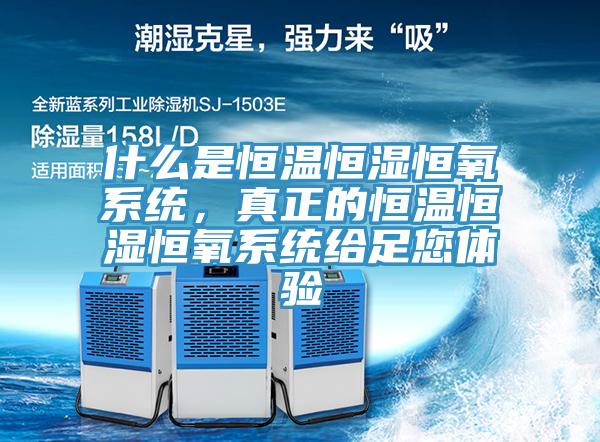 什么是恒温恒湿恒氧系统，真正的恒温恒湿恒氧系统给足您体验