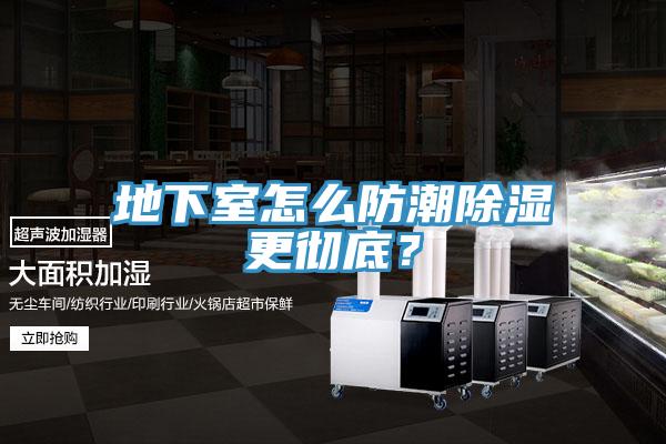 地下室怎么防潮除湿更彻底？