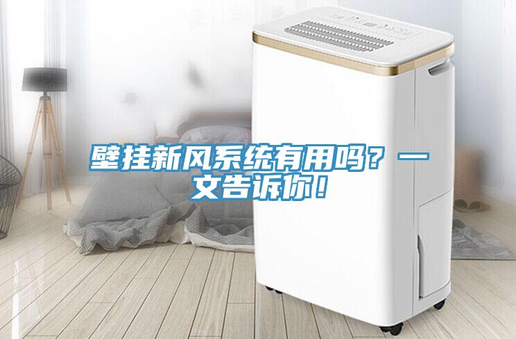 壁挂新风系统有用吗？一文告诉你！