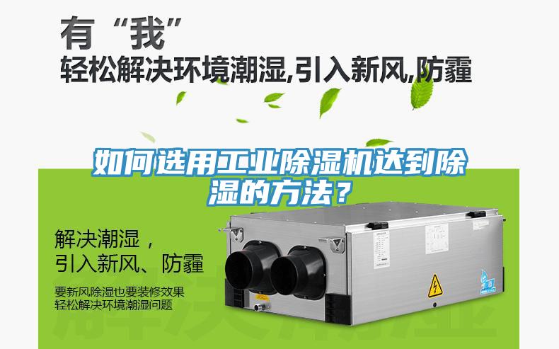 如何选用工业小黄片直播视频达到除湿的方法？