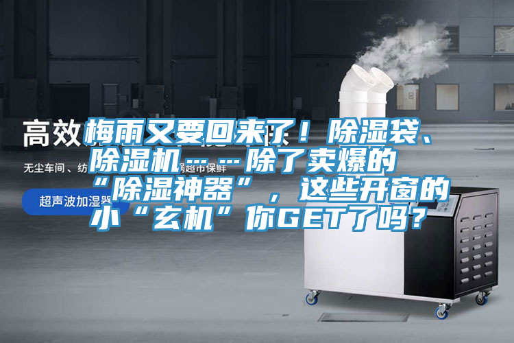梅雨又要回来了！除湿袋、小黄片直播视频……除了卖爆的“除湿神器”，这些开窗的小“玄机”你GET了吗？