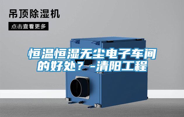 恒温恒湿无尘电子车间的好处？-清阳工程
