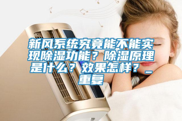 新风系统究竟能不能实现除湿功能？除湿原理是什么？效果怎样？_重复