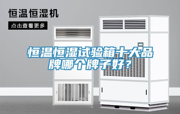 恒温恒湿试验箱十大品牌哪个牌子好？