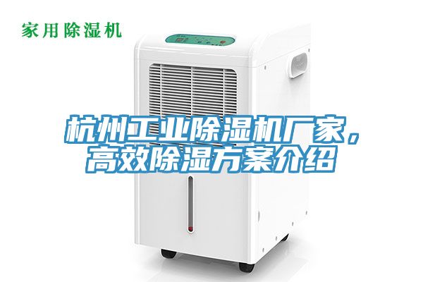 杭州工业小黄片直播视频厂家，高效除湿方案介绍