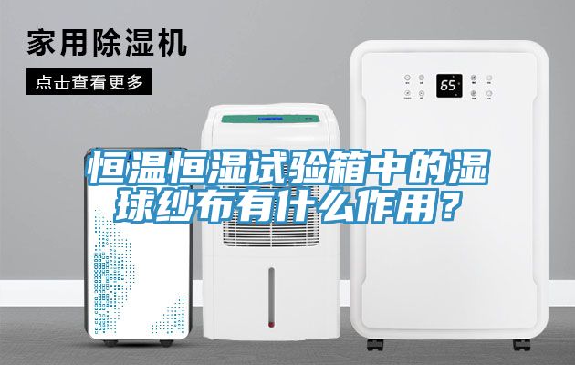 恒温恒湿试验箱中的湿球纱布有什么作用？
