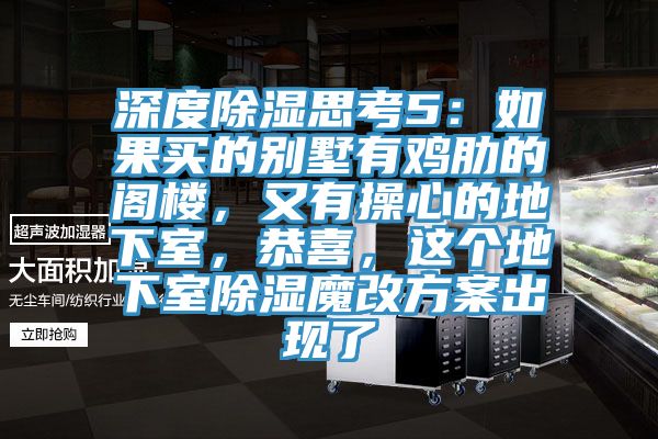 深度除湿思考5：如果买的别墅有鸡肋的阁楼，又有操心的地下室，恭喜，这个地下室除湿魔改方案出现了