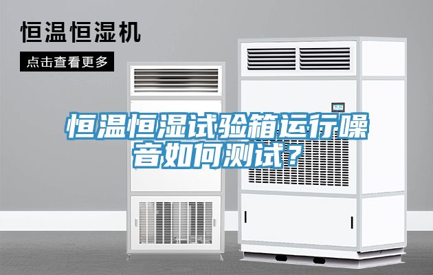 恒温恒湿试验箱运行噪音如何测试？