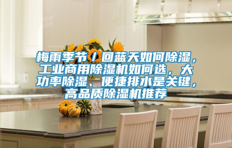 梅雨季节／回蓝天如何除湿，工业商用小黄片直播视频如何选，大功率除湿、便捷排水是关键，高品质小黄片直播视频推荐