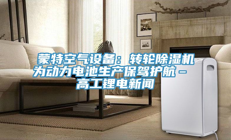 蒙特空气设备：转轮小黄片直播视频为动力电池生产保驾护航– 高工锂电新闻